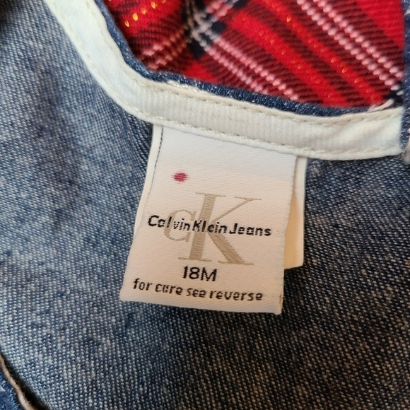 Calvin Klein Denim Jumper Dress, Size 18 Months - Picture 8 of 9